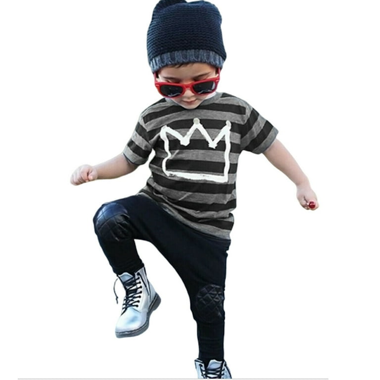 2PC Toddler Kids Baby Boy Autumn Outfits Clothes Coat Tops+Pants Tracksuits Sets